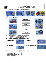 Đề thi học kì I môn Tiếng anh khối 5
